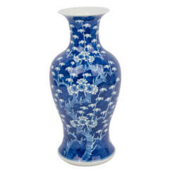 Blue and white baluster vase. CHINA,