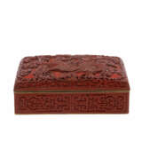 Red carved lacquer box. CHINA, around 1900. - фото 4