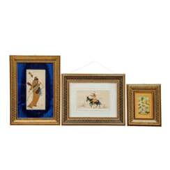 3 miniature paintings. PERSIA, 20th c.: