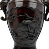 Fine Japanese bronze vase as a table lamp. - Foto 5