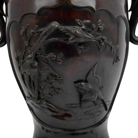 Fine Japanese bronze vase as a table lamp. - Foto 17