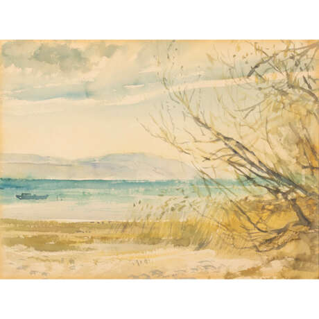 VOCKE, CAROLUS, attributed (1899-1979), pair of watercolors "Lake Constance, on the shore of Untersee", - фото 4