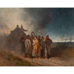 PAINTER OF THE 19TH C. "Convoi de prisonniers polonais 1864
