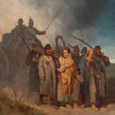 PAINTER OF THE 19TH C. "Convoi de prisonniers polonais 1864 - photo 4