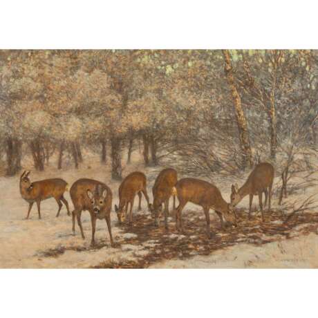 KAPPSTEIN, CARL FRIEDRICH (1869-1933) "Deer in winter". - фото 6