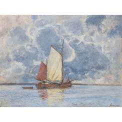 ARTIST/IN 20th century, "Coastal sailor at calm",