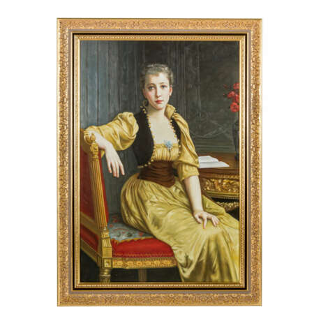 PAINTER/IN 20th century, "Young lady in historical interior", - photo 2