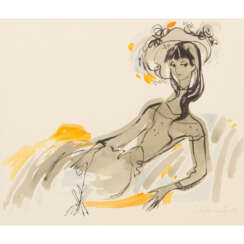 RASCH-NÄGELE, LILO (1914-1978), "Young lady with a fashionable hat",