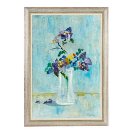CERNY, GERHILD (painter 20th c.), "Still life with flowers in glass vase", - фото 2