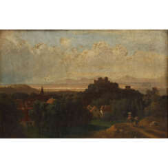 MONOGRAMMIST G. C., probably for Georg Carée (also Carré, d.i. Karl Juliu Rose 1828-1911), "Landscape",