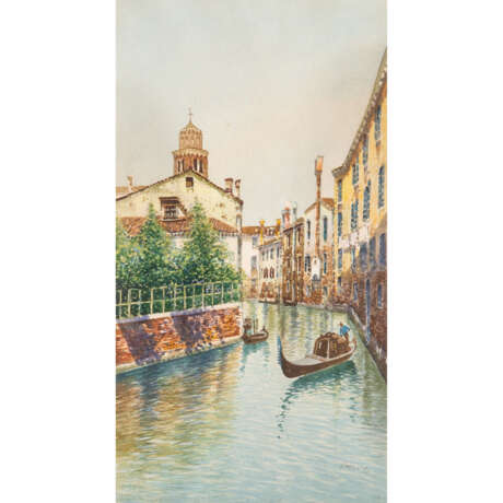 TREVISAN, ALBERTO (1919-1978), Pair of views canals in Venice, - Foto 4