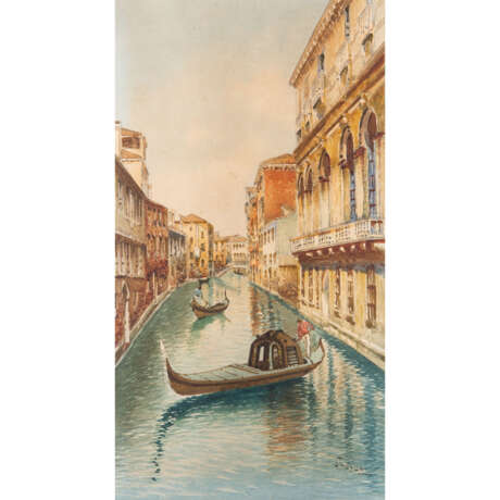 TREVISAN, ALBERTO (1919-1978), Pair of views canals in Venice, - Foto 6