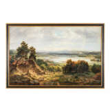 Painter of the 19th century "Landscape with mountain range on the horizon". - Foto 2