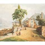 PAINTER/IN 18th/19th c., "City on the river", - Foto 1