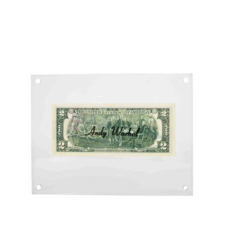 WARHOL, ANDY (1928-1987), "2 Jefferson's Dollars," 1976, as autograph, - photo 1