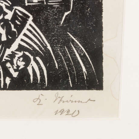 STIRNER, KARL (1882-1943), 1 pencil drawing and 2 woodcuts, - Foto 5