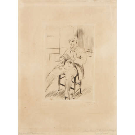 SLEVOGT, MAX (1868-1932), "Drawing a self-portrait", - фото 1