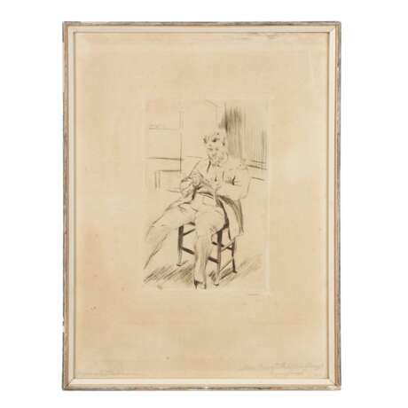 SLEVOGT, MAX (1868-1932), "Drawing a self-portrait", - фото 2