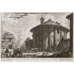 PIRANESI, GIOVANNI BATTISTA (1720-1778), "Veduta del Tempio di Cibele a Piazza della Bocca della Verita",