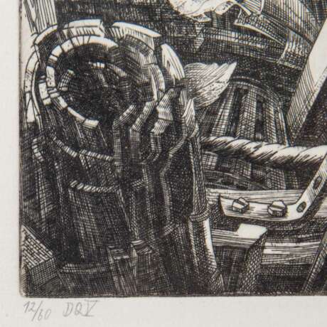 KUGLER, KLAUS (b. 1942), 7 etchings from the cycle "Don Quixote", 1974, - Foto 8