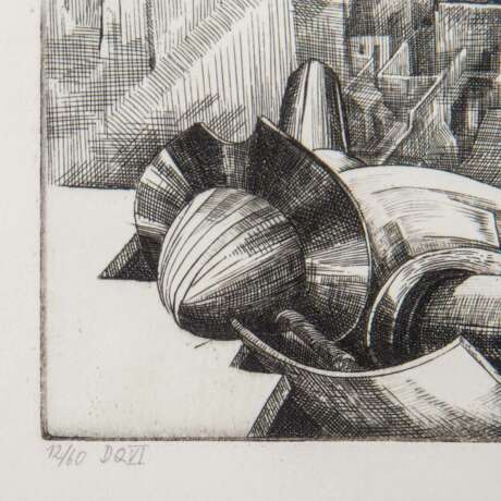 KUGLER, KLAUS (b. 1942), 7 etchings from the cycle "Don Quixote", 1974, - Foto 11