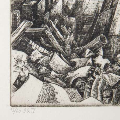 KUGLER, KLAUS (b. 1942), 7 etchings from the cycle "Don Quixote", 1974, - Foto 17