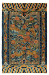 A FINELY WOVEN SILK AND METAL THREAD CARPET