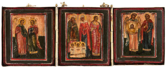 HEILIGE, russisches Triptychon, 19./20. Jh. - photo 1