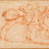 Nicolaes BERCHEM (1620-1683), zugeschrieben, Pferde-Studie, rote Kreide auf Papier - photo 1