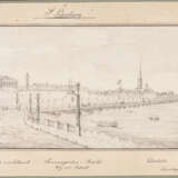 UNBEKANNTER MALER, Ansicht von St. Petersburg, Bleistift auf Papier, datiert 1833 - photo 1