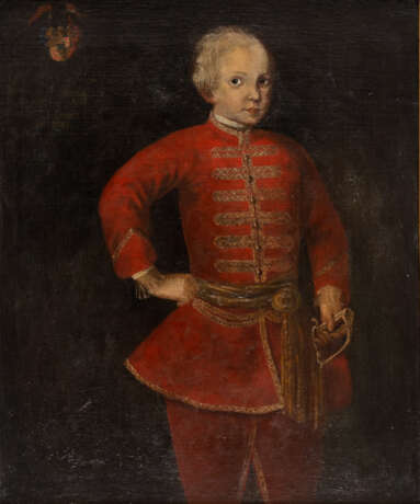 UNBEKANNTER MALER, Kinderportrait des Leopold Thode, Freyherr von Hornstein zu Hohenstoffeln, Öl auf - photo 1