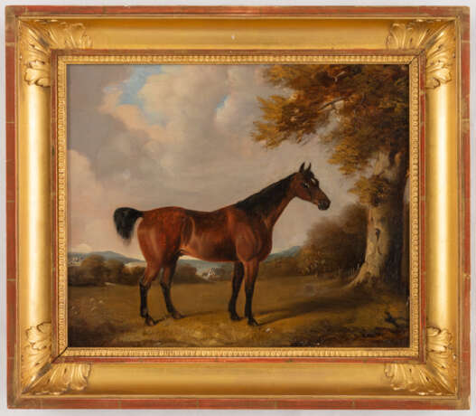 John Harry CURTIS (TÄTIG 1790-1822), Pferde-Portrait, Öl auf Leinwand, signiert - Foto 2