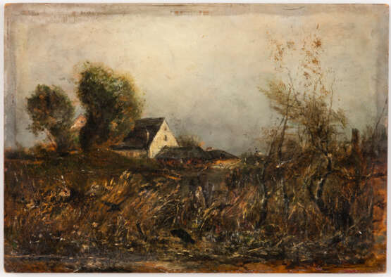 UNBEKANNTER MALER, Französische Landschaft, Öl auf Holz, 19. Jh. - Foto 1