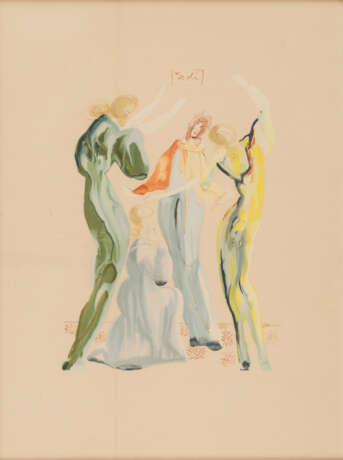 Salvador DALI (1904-1989), La Danse, Grosse Farblithographie, in der Platte signiert - Foto 1