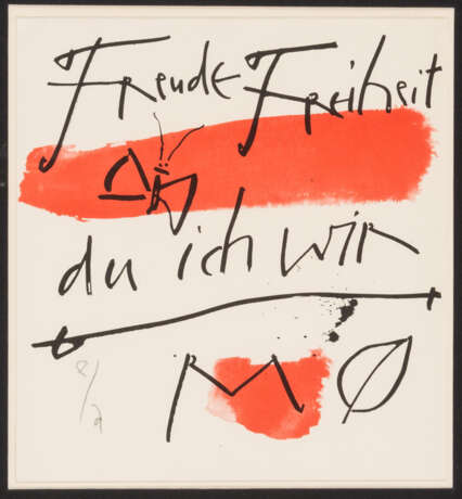Walter Rudolf MUMPRECHT (1918-2019), Freude Freiheit du ich wir, Farbserigraphie - Foto 1