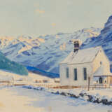 Walter EGGIMANN (1903-c.1940), Winter-Landschaft mit Kirche, Aquarell auf Papier, signiert - photo 1