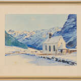 Walter EGGIMANN (1903-c.1940), Winter-Landschaft mit Kirche, Aquarell auf Papier, signiert - Foto 2