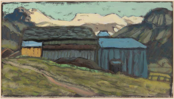 Fred STAUFFER (1892-1980) Landschaft, Gouache, signiert - Foto 1