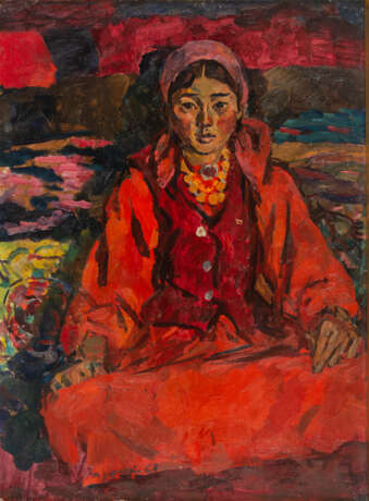 Maks Avadevic BIRSHTEIN (1914-2000), Mädchen aus Pamir, Öl auf Leinwand, signiert und datiert 1968 - Foto 1