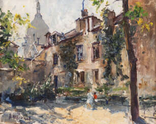 Eugène GALIEN-LALOUE (1854-1941), Stadtidylle, Öl auf Leinwand, signiert