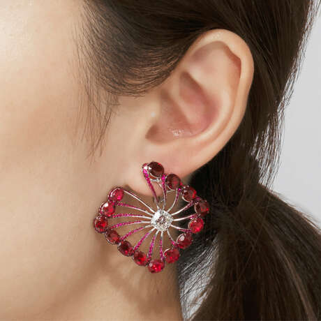 FORMS RUBY AND DIAMOND EARRINGS - photo 2