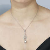 NATURAL PEARL AND DIAMOND PENDENT NECKLACE - Foto 2