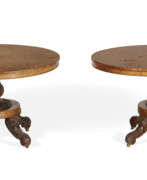 Broussin. A PAIR OF GEORGE IV ELM AND BURR-ELM BREAKFAST TABLES