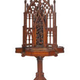 A GOTHIC-REVIVAL OAK READING STAND - photo 4