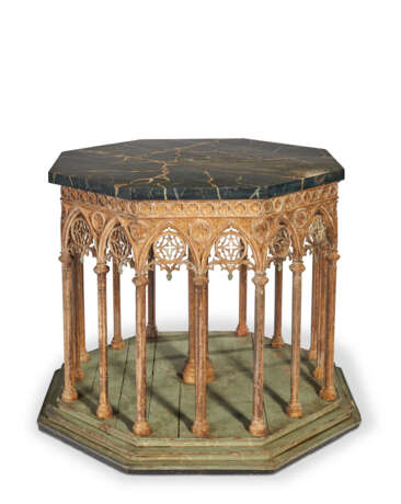 A NORTH EUROPEAN GOTHIC REVIVAL CENTER TABLE - фото 2