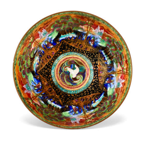 A WEDGWOOD PORCELAIN FLAME FAIRYLAND LUSTRE IMPERIAL BOWL - photo 5