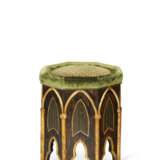 A SET OF FOUR SOUTH EUROPEAN NEO-GOTHIC PARCEL-GILT AND FAUX BOIS STOOLS - фото 2