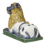 A FRENCH FAIENCE LARGE MODEL OF A LION - photo 2