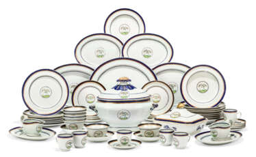 A CHINESE EXPORT FAMILLE ROSE PART-DINNER SERVICE