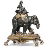 A PAIR OF FRENCH GILT AND PATINATED-BRONZE ELEPHANTS - photo 2